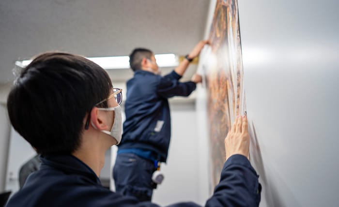 デザインから施工までの一貫した制作体制を示す画像